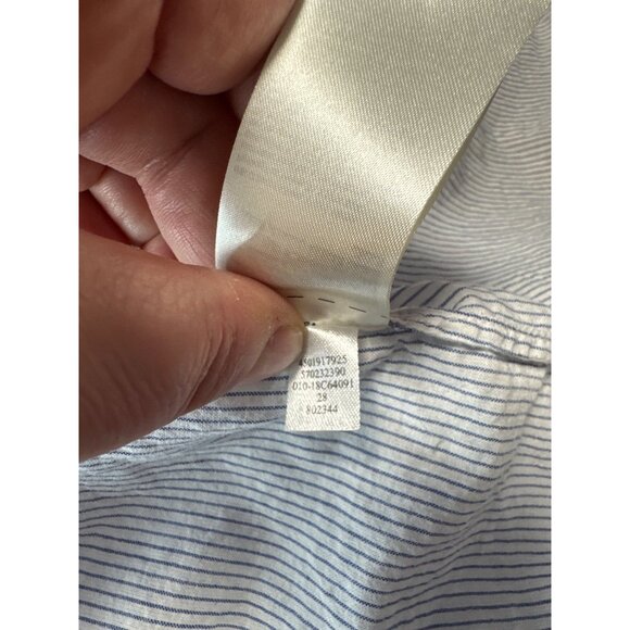 Chico's Peasant Embroidered Striped Blouse with Tassels Size 1 US M - Picture 9 of 10